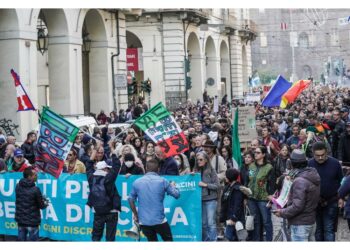 Centinaia in corteo