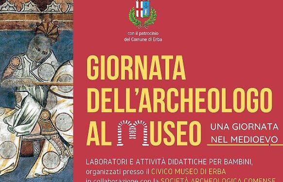 parte della locandina della giornata dell'archeologo di erba