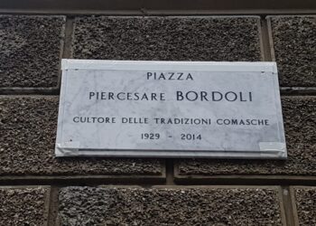 la targa della piazza piercesare bordoli