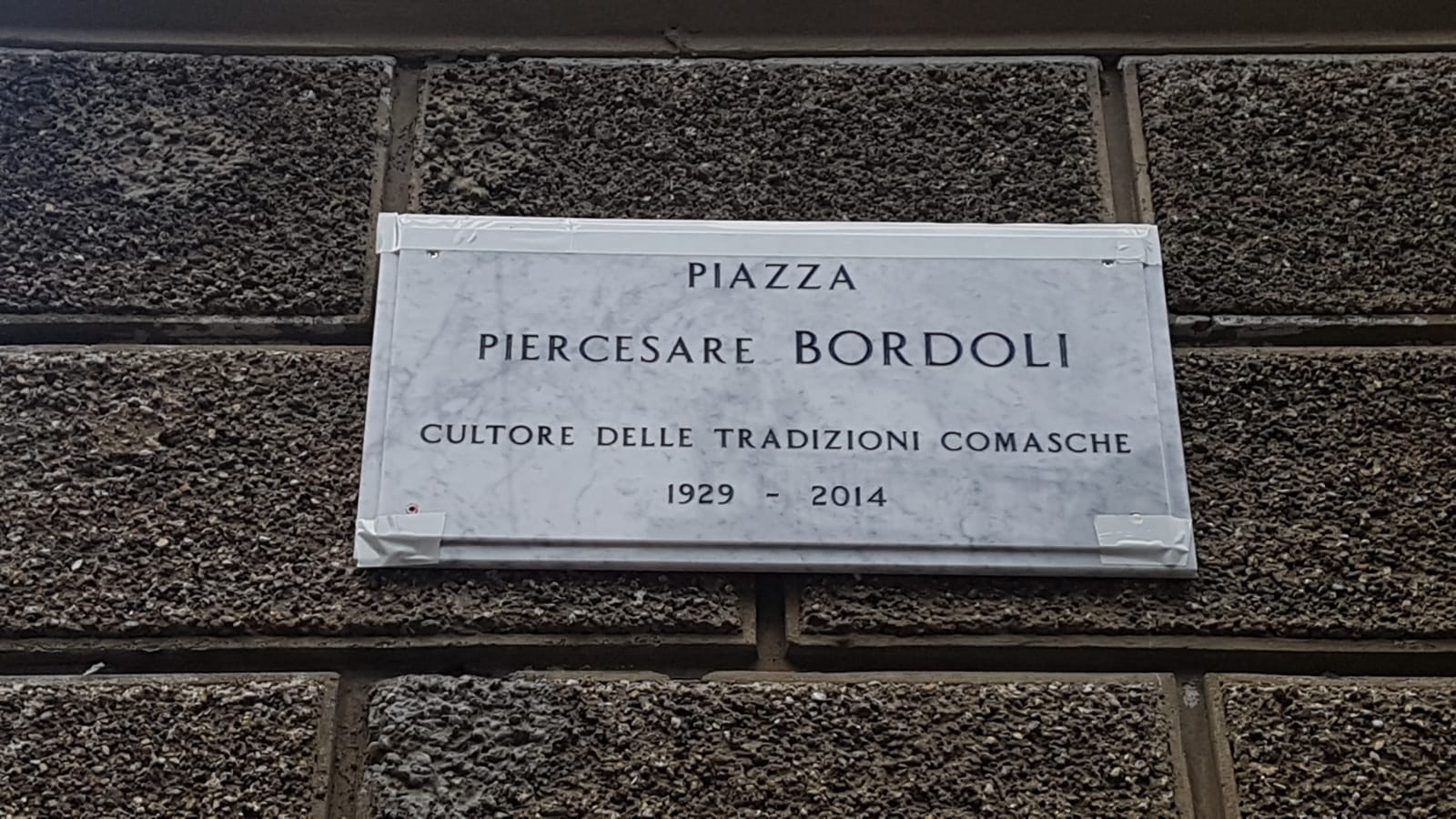 A Como, piazza intitolata a Piercesare Bordoli, cultore delle tradizioni comasche