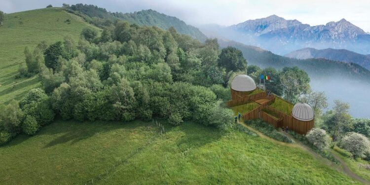 Il rendering del nuovo osservatorio-planetario di Sormano