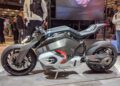 Una moto in esposizione a Eicma