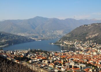 impianti sportivi Como dall'alto e primo bacino