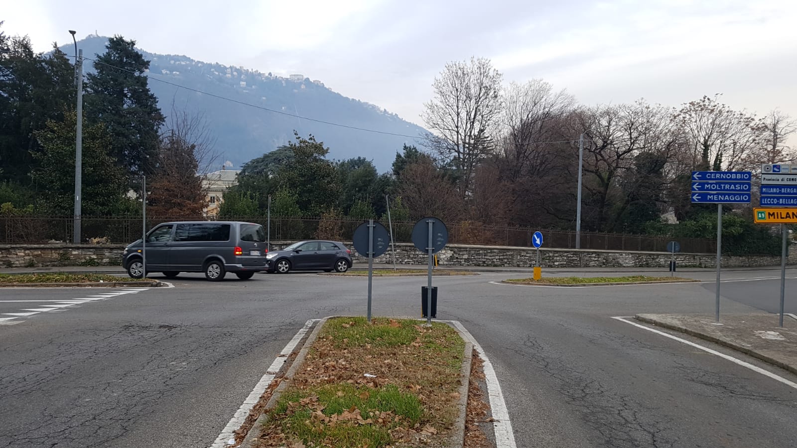 Nuova rotatoria di Villa Olmo, lavori a marzo