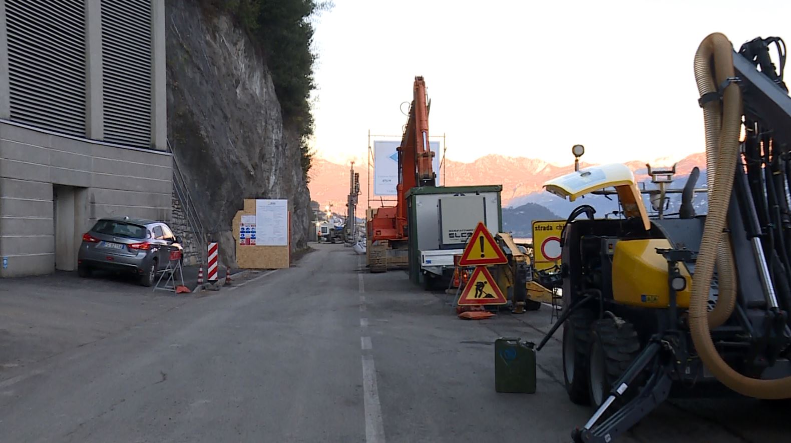 Variante della Tremezzina, due settimane di lavori: bonifica degli ordigni e costruzione del campo base di Grandola