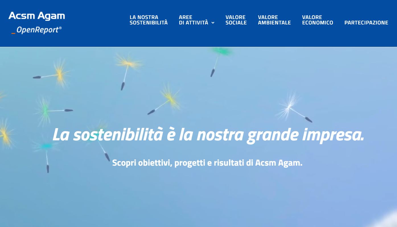 Acsm Agam presenta un portale sulla sostenibilità