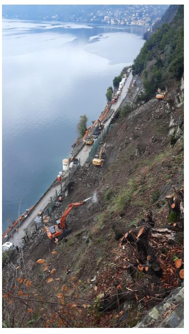 Cantiere per la Variante della Tremezzina