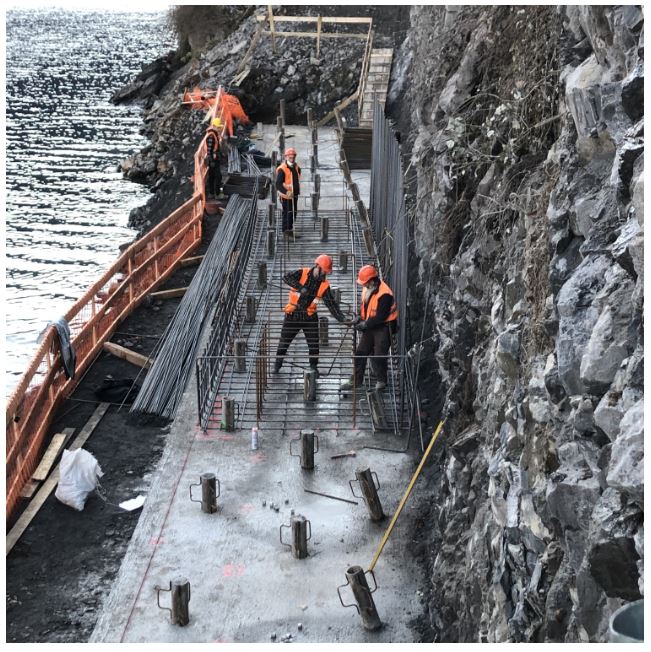 Cantiere per la Variante della Tremezzina