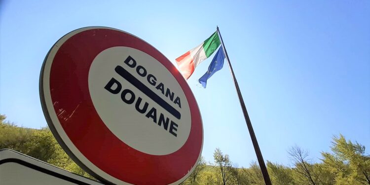 Cartello Dogana comuni di confine