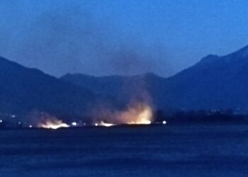 Pian di Spagna incendio vista panoramica