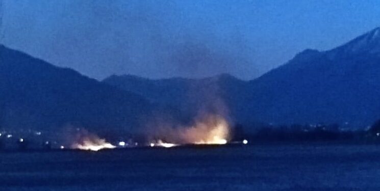 Pian di Spagna incendio vista panoramica