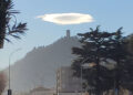 Effetto ufo sopra il Castel Baradello
