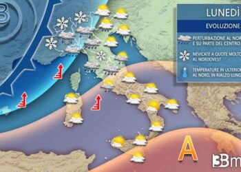 Meteo lunedì 14 febbraio