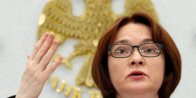 E' la prima volta per la governatrice Banca centrale di Mosca