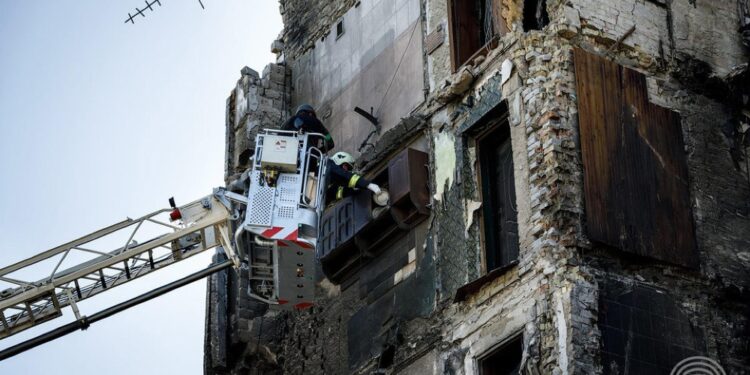 La foto dopo l'attacco a Borodyanka ha fatto il giro del mondo