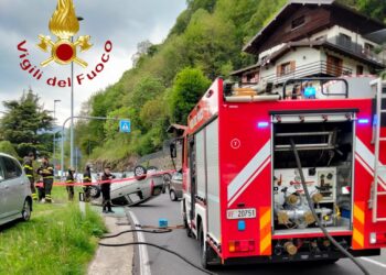 Incidente Asso. Auto ribaltata