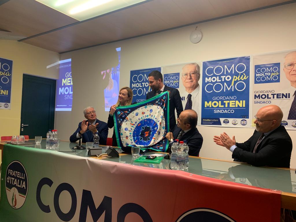 Giorgia Meloni a Como: “Il centrodestra è compatto, faremo un buon lavoro”