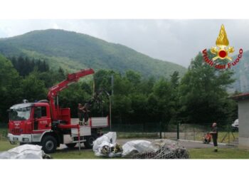 Sulle pendici Monte Cusna. Relitti trasportati in un deposito