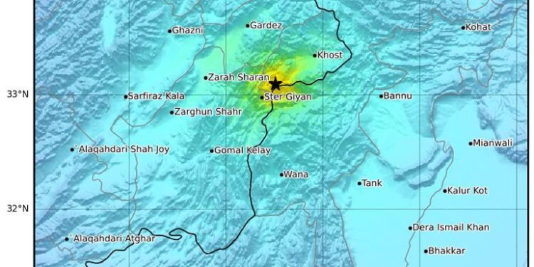 Ha colpito il sudest al confine con il Pakistan