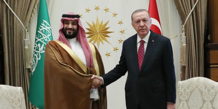 Il principe ereditario Mohammed bin Salman ha incontrato Erdogan