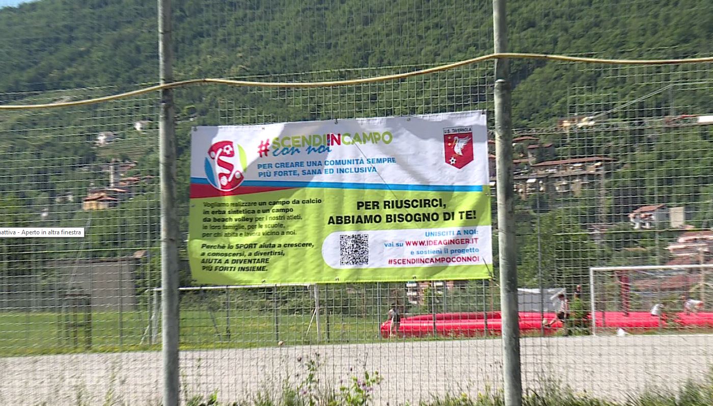 Tavernola, raccolta fondi per nuovi campi da calcio e beach volley