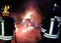 In fiamme una balla fieno a Bregnano