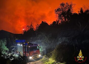 60 ettari già andati in fumo secondo stime Regione