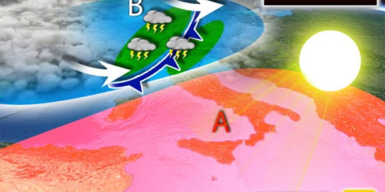 Negli ultimi giorni di agosto l'Italia divisa in due