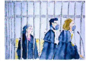Artista Spinelli propone la tradizione del 'courtroom sketching'
