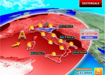 Sensibile escursione termica tra notte e giorno