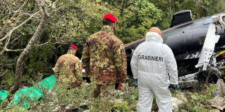 I corpi trasferiti nel centro operativo