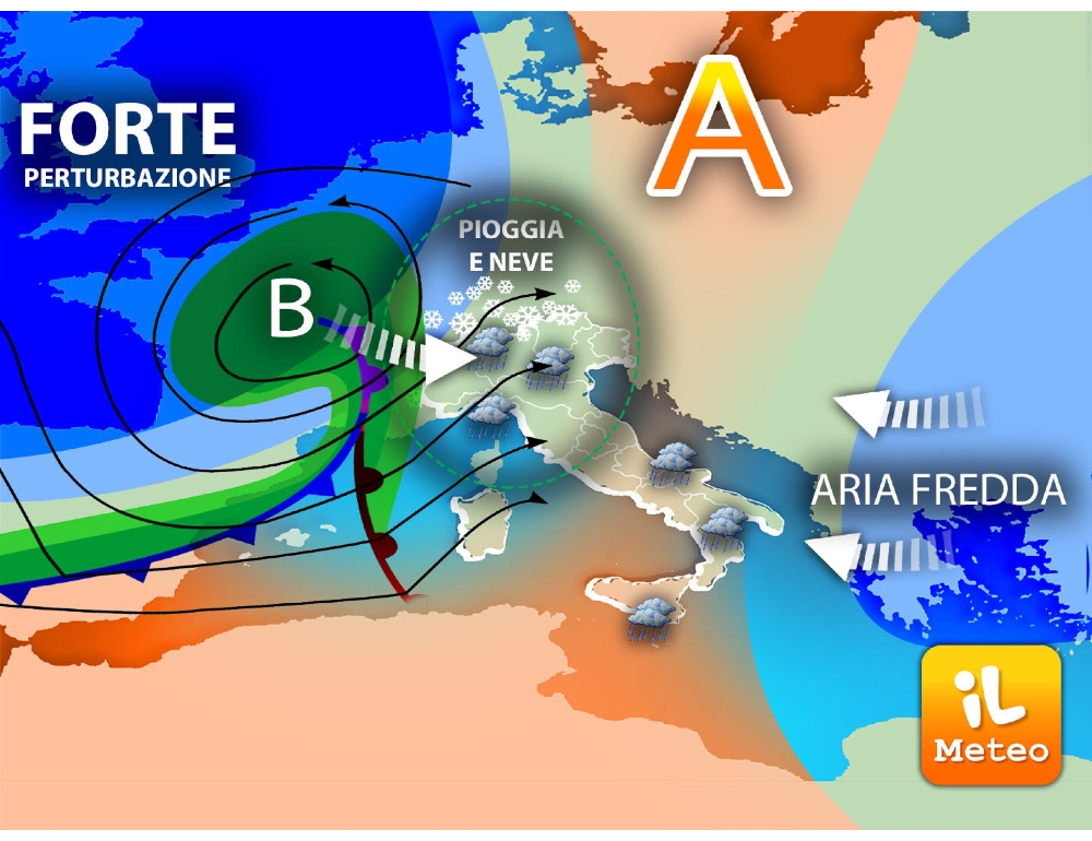 Meteo: in arrivo un vortice freddo nel weekend, poi piogge