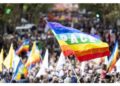 La manifestazione chiude sulle note di Bella ciao