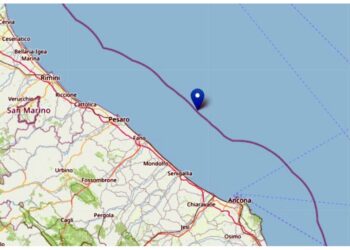 Continua sciame sismico a 25 km da Fano e 10 km profondità