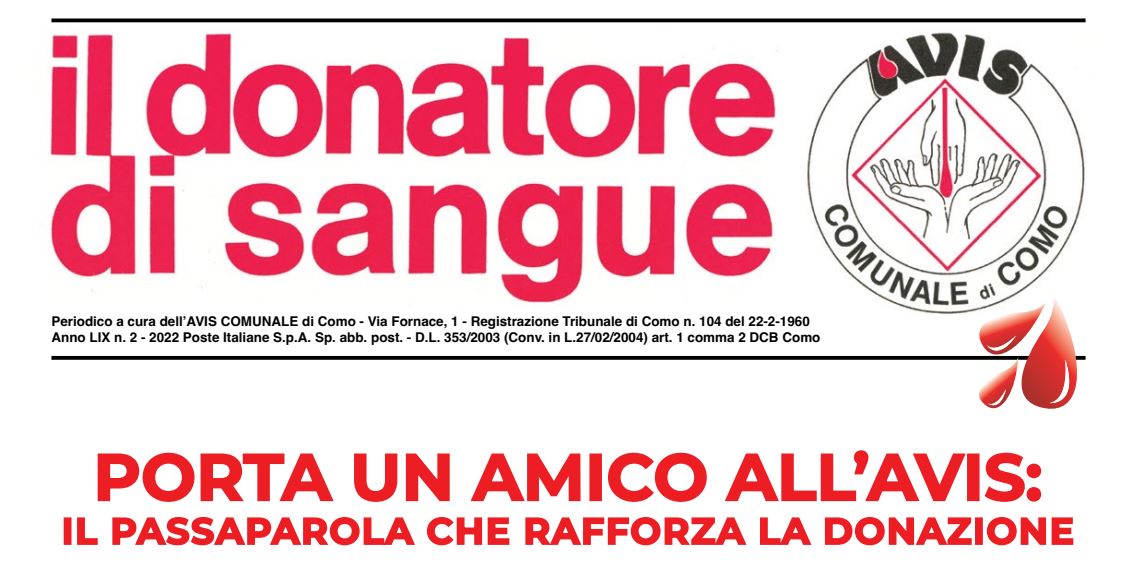 Avis di Como, donatori in aumento nel 2023. L’appello: “Donate anche il plasma”