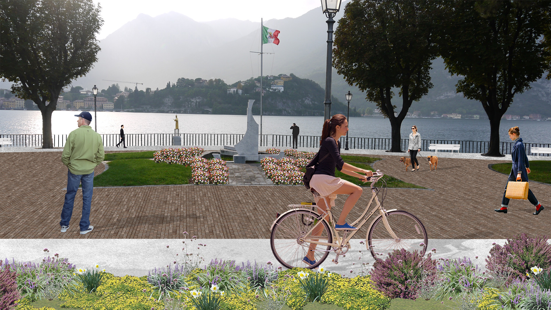 Lecco, il lungolago cambia volto. Nuova passeggiata e limite di velocità a 30 chilometri orari