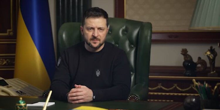 Leader ucraino parla a Ramstein