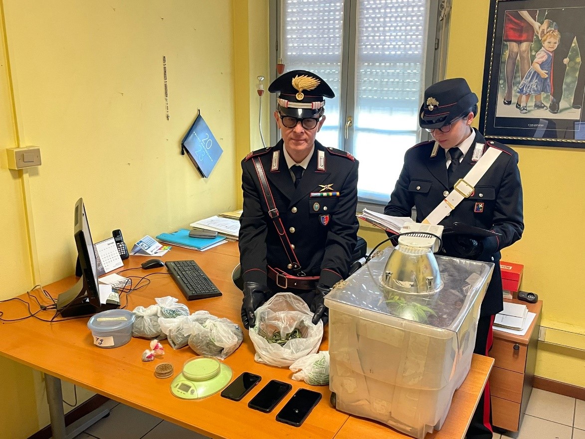 Una serra e piante di marijuana in casa, arrestato 47enne