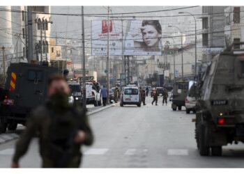 Non distante da Nablus. Militari