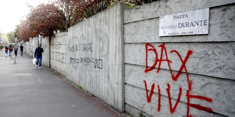 In via Durante un murale dedicato a Davide Cesare