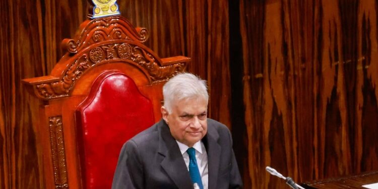 L'annuncio del presidente Ranil Wickremesinghe in parlamento