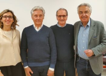 Da sinistra, Carola Gentilini, Beppe Saronni, Antonio Molteni e Beppe Conti