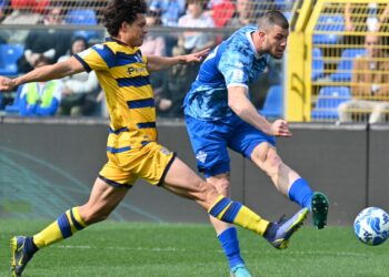 Cerri in azione contro il Parma (foto Roberto Colombo)