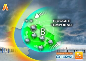 Temperature più basse rispetto alla media del periodo