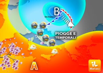 Nei giorni a seguire rimonta dell'anticiclone africano