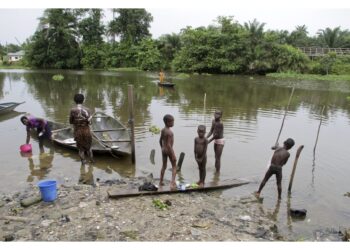 Andavano a cercare legna su una barca sovraccarica sul fiume