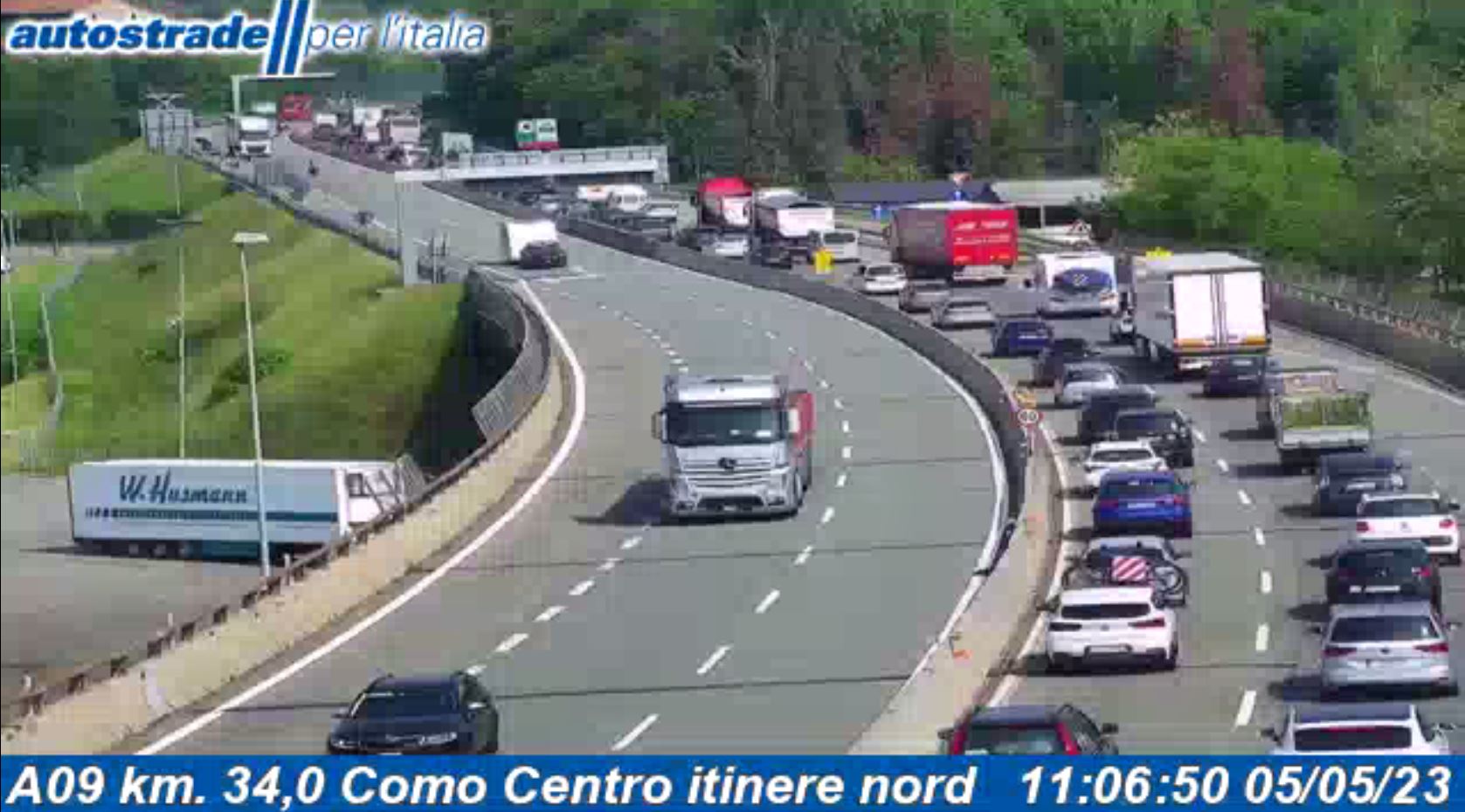 Una mattina già da incubo sulla A9, code e tempi di percorrenza dilatati