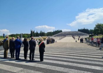 Cerimonia al Sacrario di Redipuglia con la partigiana Del Din