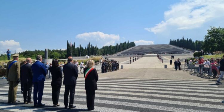 Cerimonia al Sacrario di Redipuglia con la partigiana Del Din