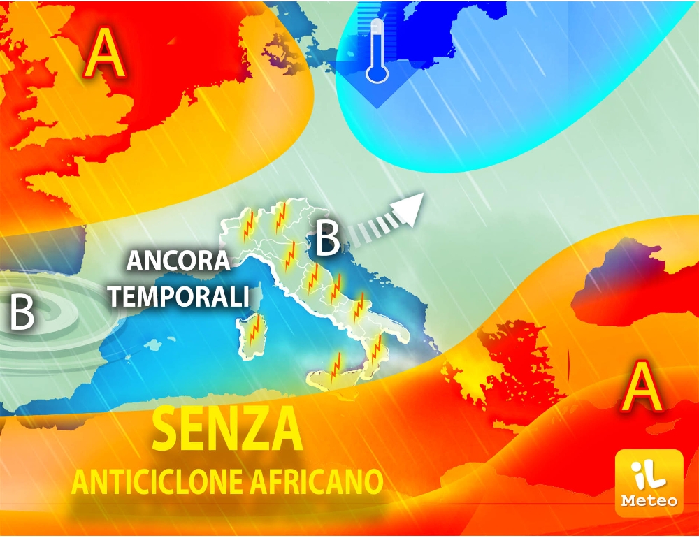 Ancora acquazzoni, ma più sole da giovedì e fino al weekend